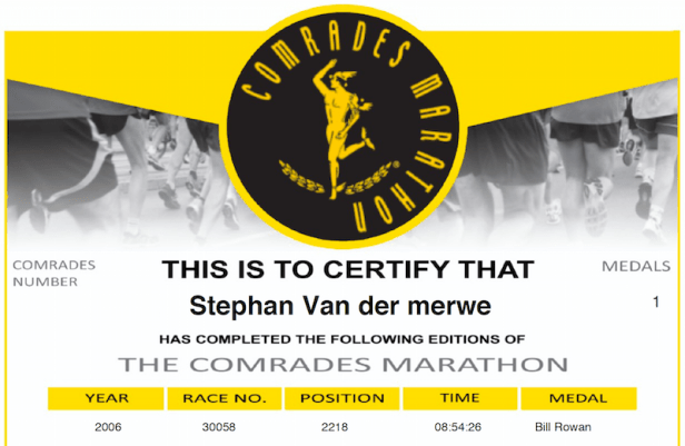 comrades-certificate