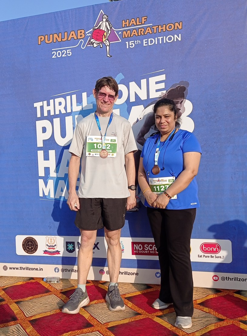 A pic of Stephan and his colleague at the end of the race