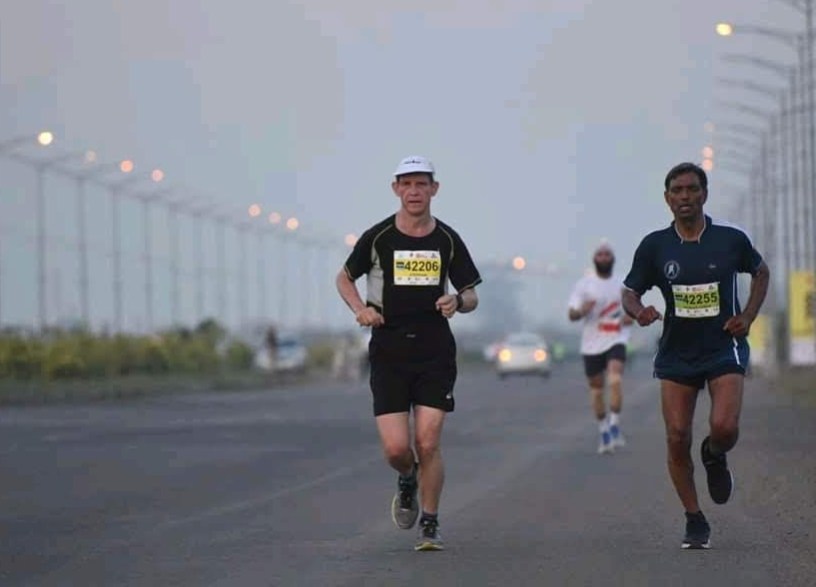 Runners in a marathon